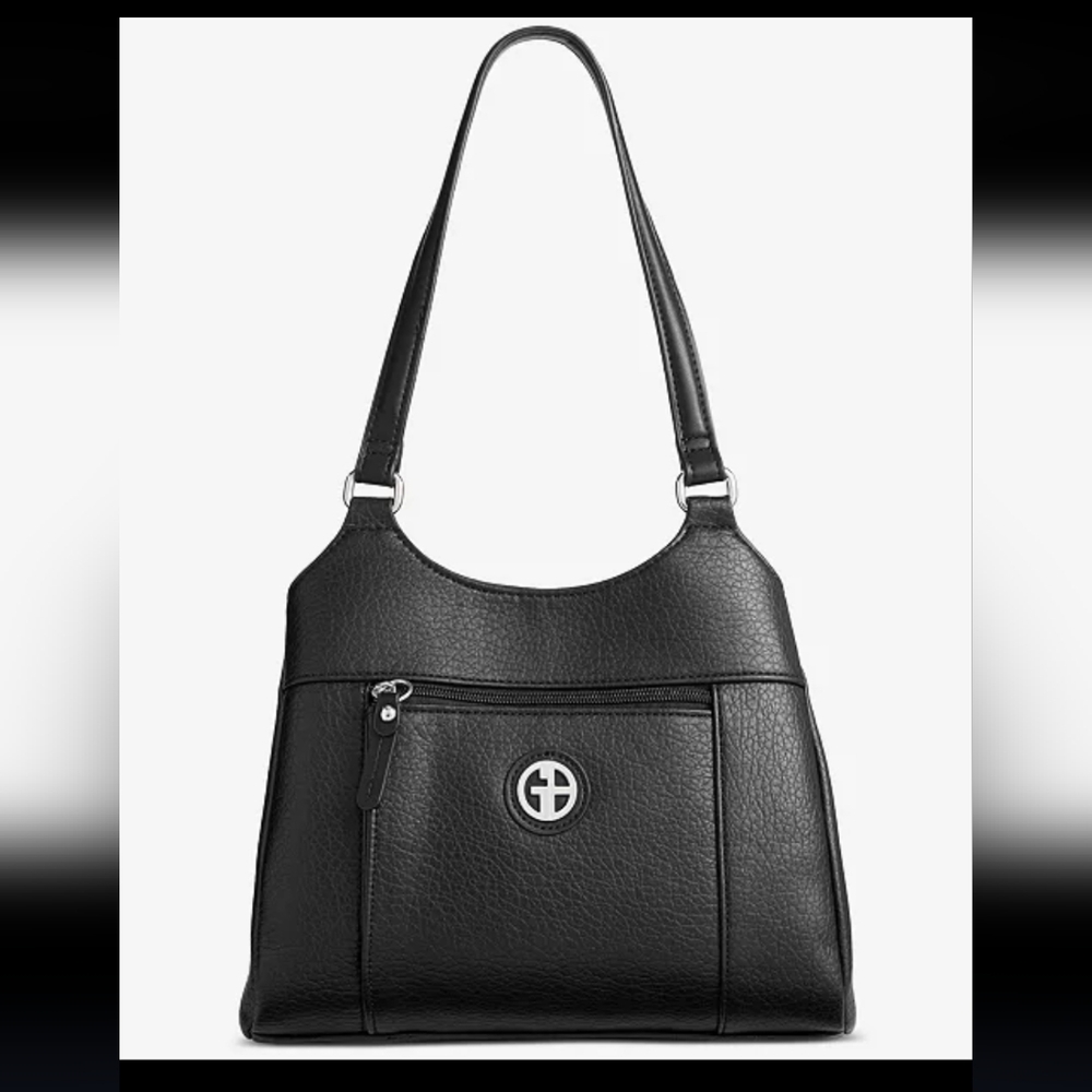 Gianni Bini Black Textured Shoulder‎ Bag